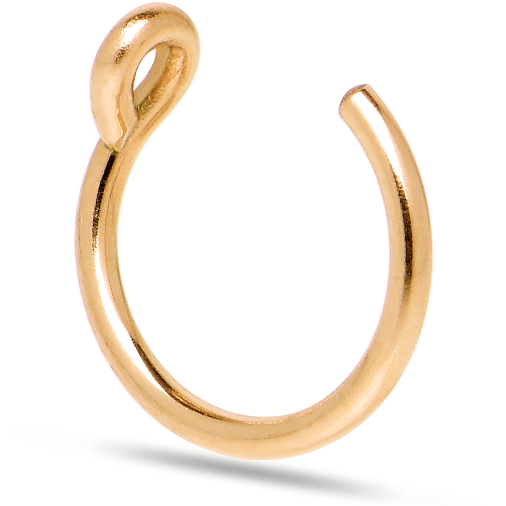 3 Pack 14k Gold Filled and 925 Silver Fake Nose Rings